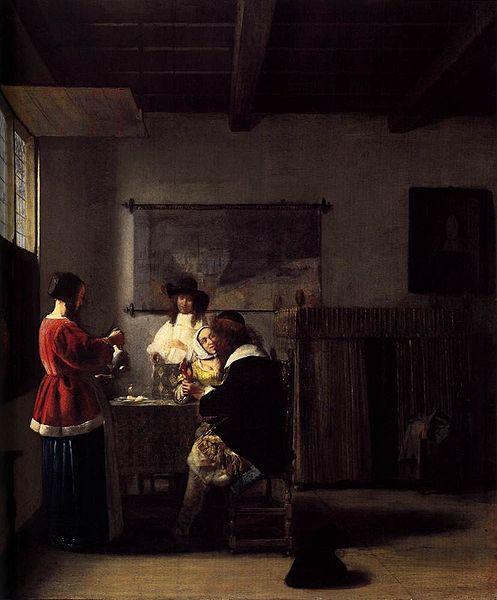 Pieter de Hooch The Visit oil painting image